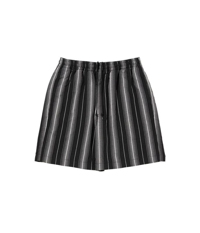Dobby Chain Stripe Easy Shorts【BLACK】