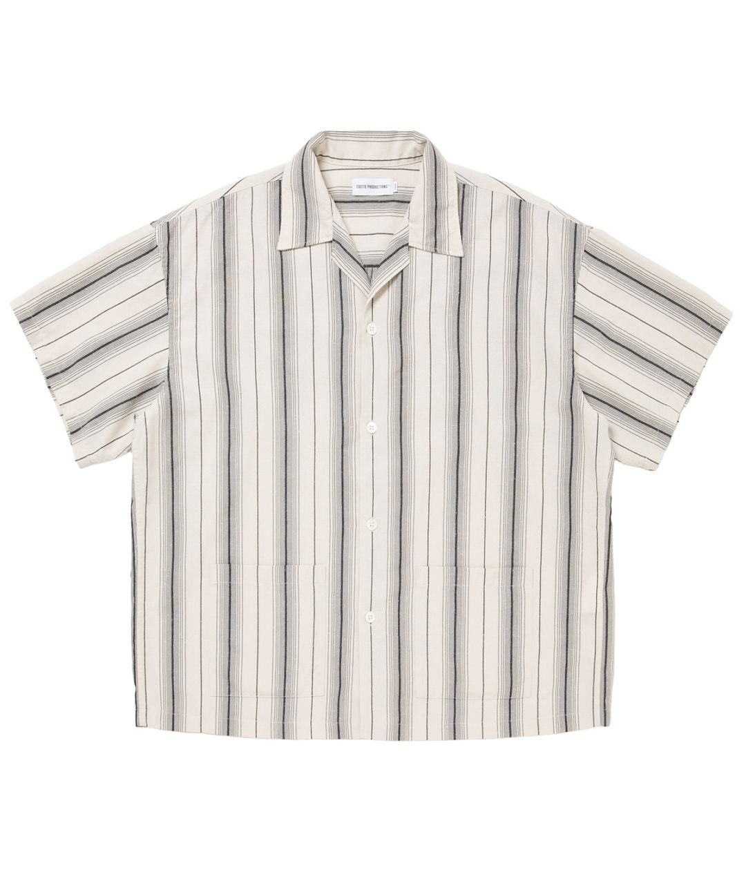 Dobby Chain Stripe S/S Cavana Shirt【IVORY】｜COOTIE PRODUCTIONS