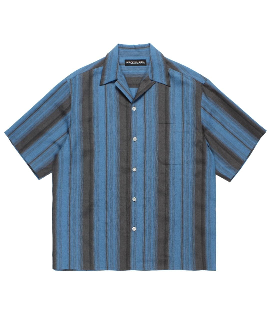 OMBRE STRIPED OPEN COLLAR SHIRT【BLUE】｜WACKO MARIA｜MELTING POT