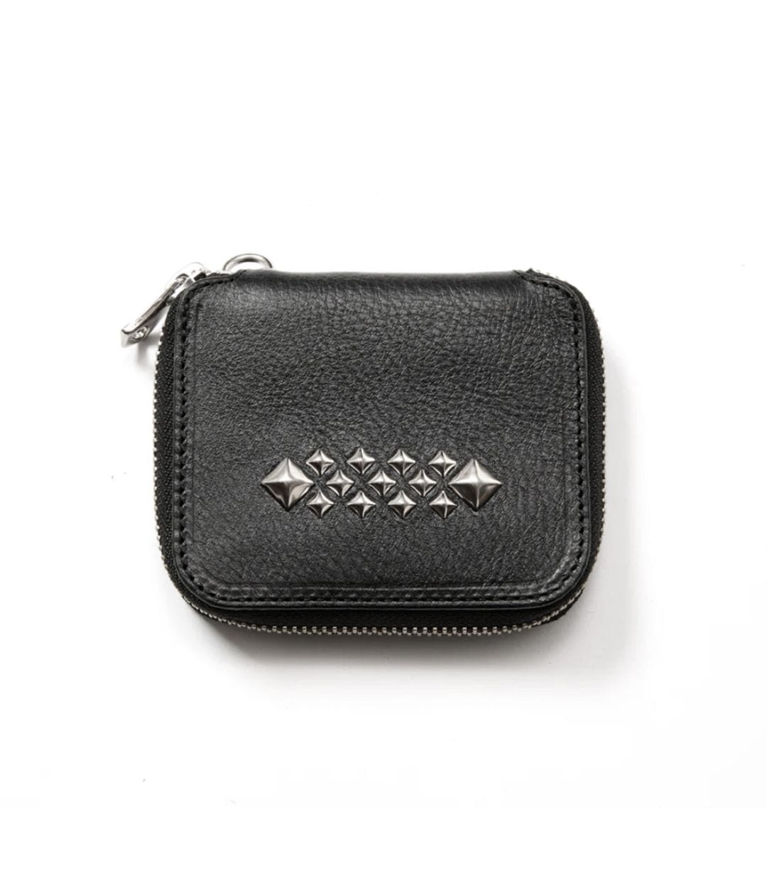VERGELMER ブラックメタル　BLACKL STUDS LEATHER ZIP MULTI WALLET【BLACK】｜CALEE｜MELTING POT（正規