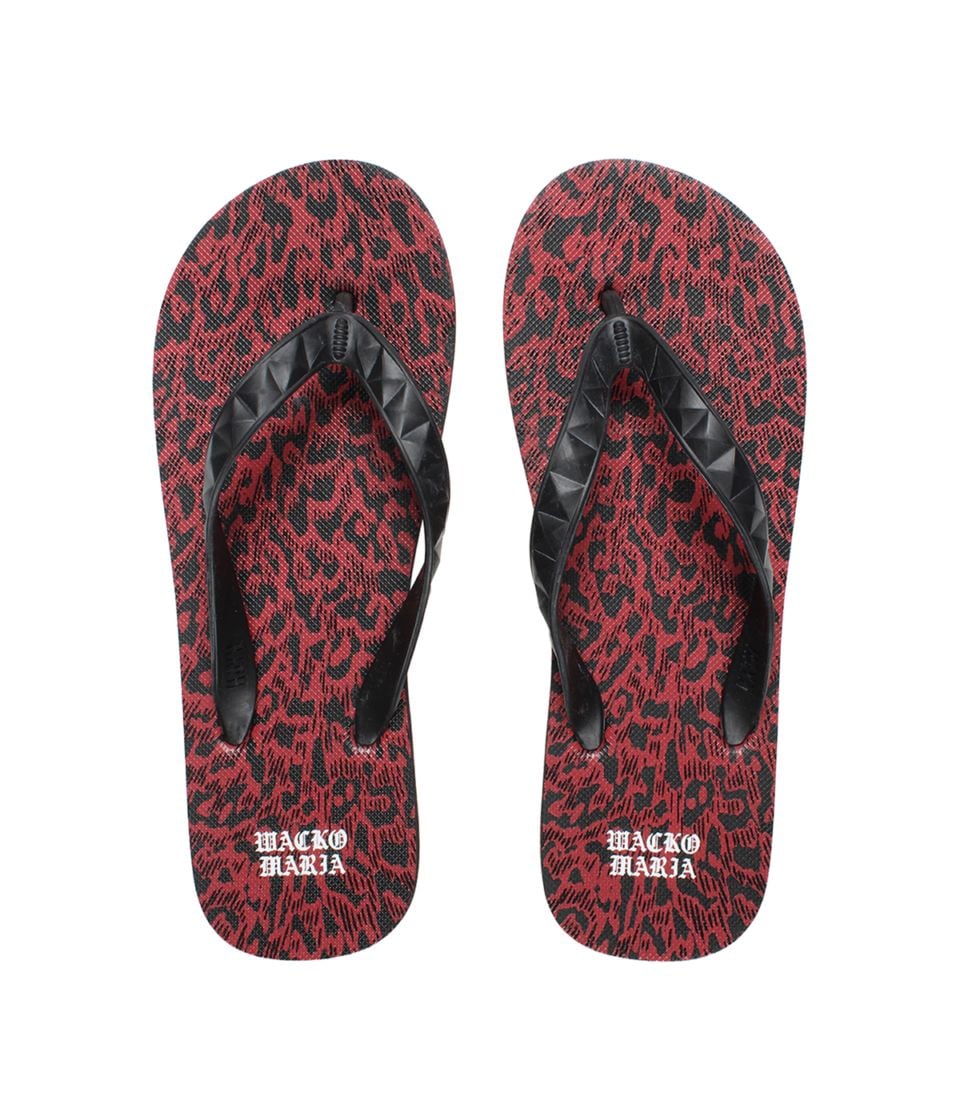 HAYN / LEOPARD BEACH SANDALS【RED】｜WACKO MARIA｜MELTING POT