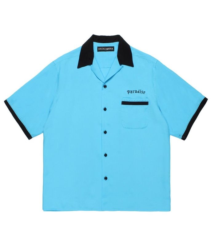50'S OPEN COLLAR SHIRT【BLUE】