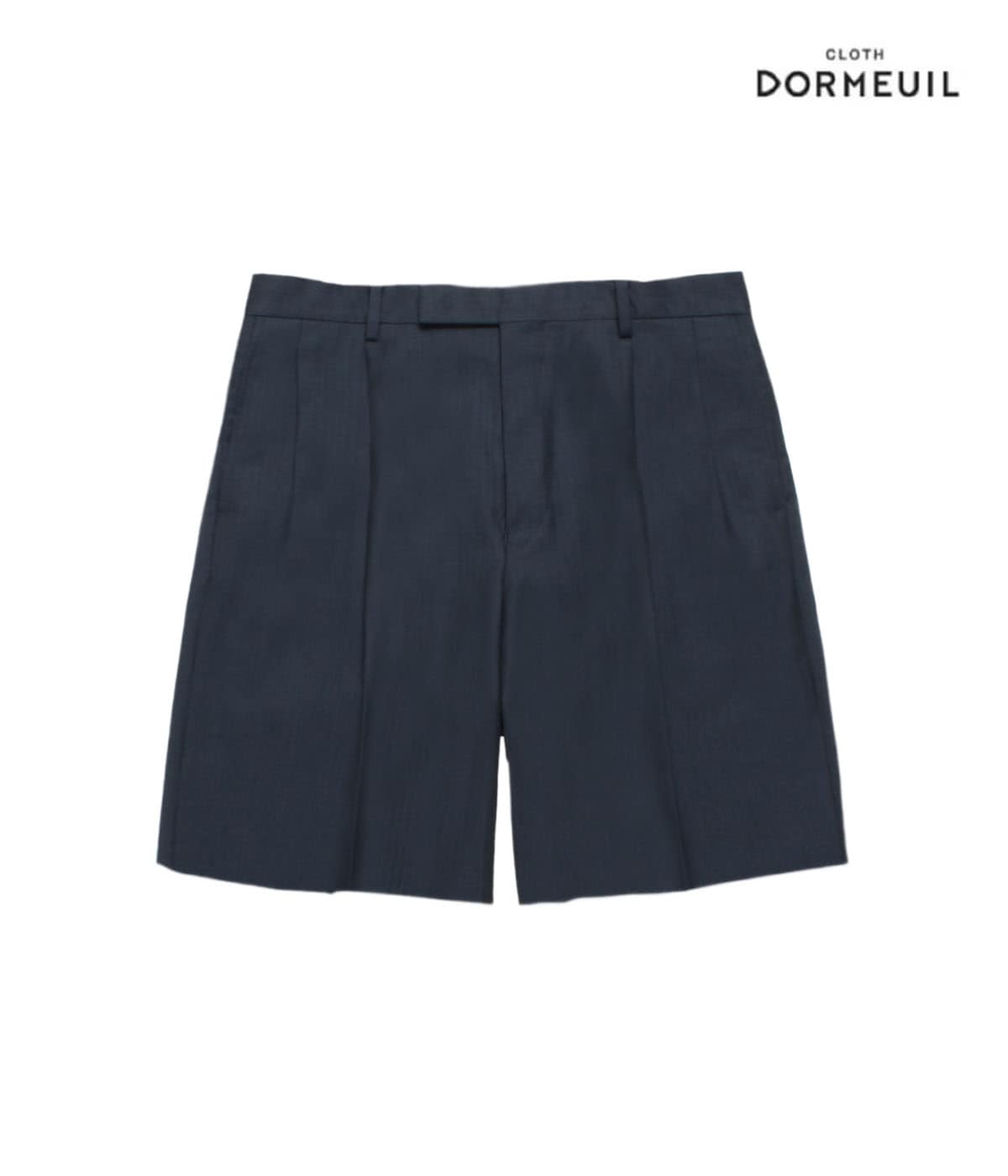 DORMEUIL / DOUBLE PLEATED SHORT TROUSERS (TYPE-7)【NAVY】｜WACKO