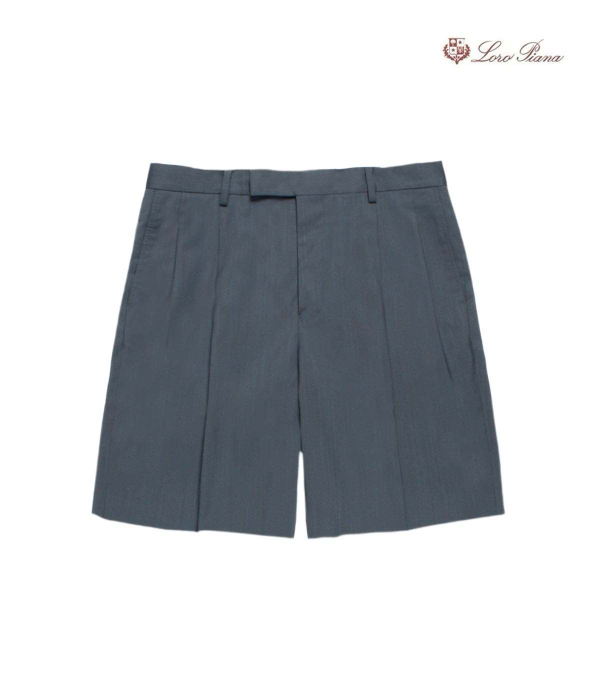 LORO PIANA / DOUBLE PLEATED SHORT TROUSERS (TYPE-2)【L-BLUE