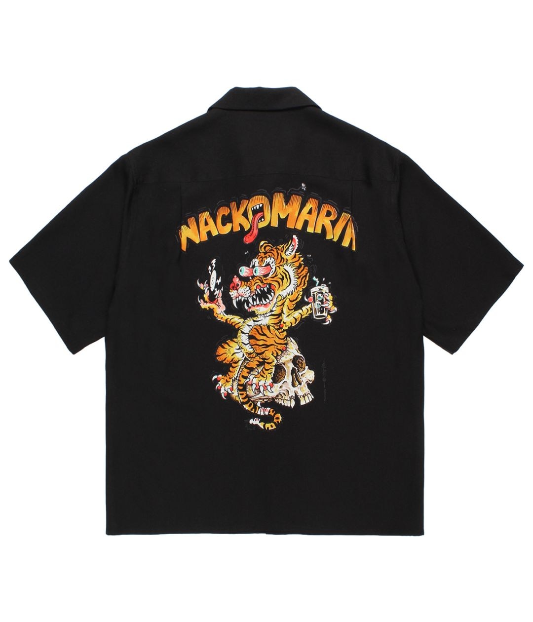 TIM LEHI / 50'S OPEN COLLAR SHIRT【BLACK】｜WACKO MARIA｜MELTING