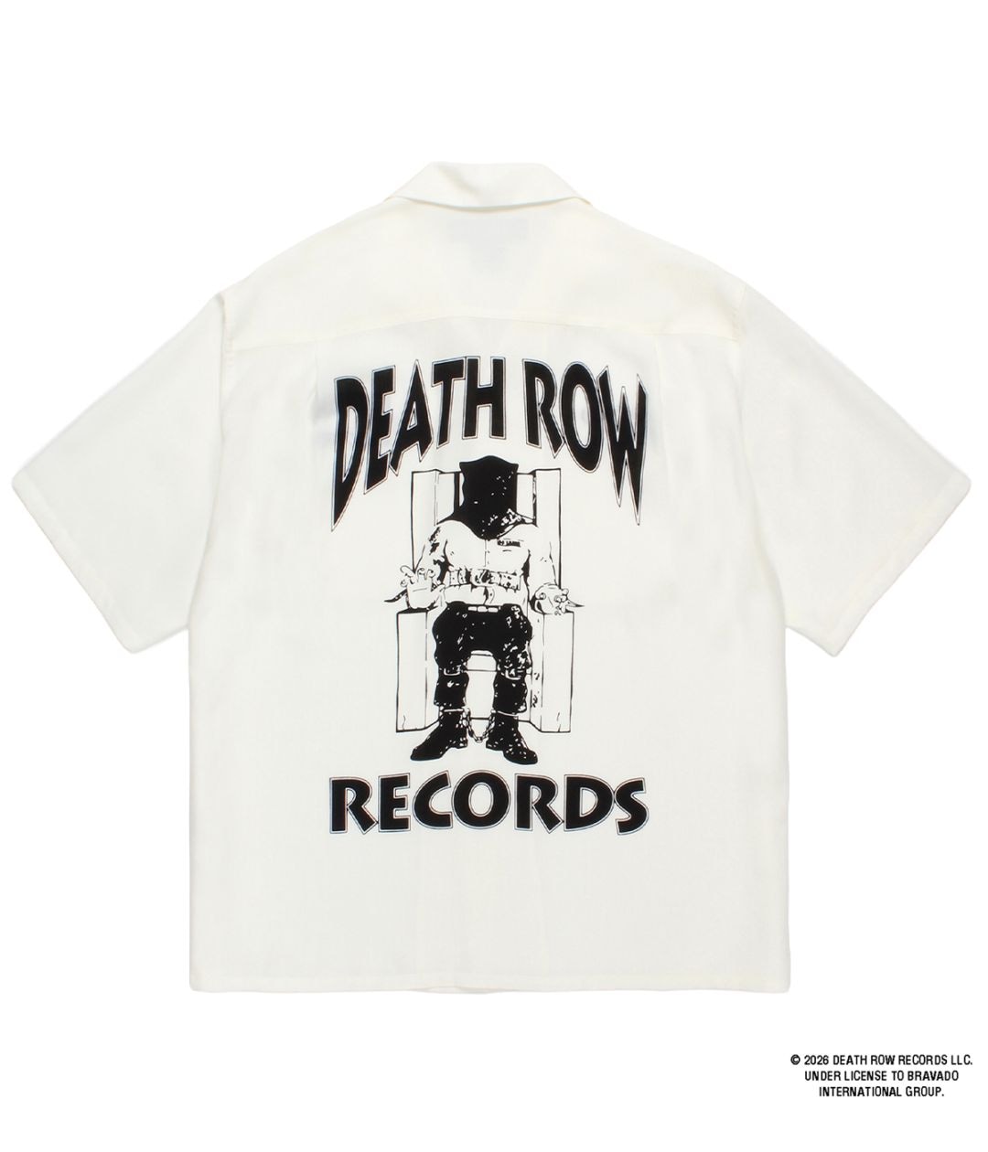 DEATH ROW RECORDS / 50'S OPEN COLLAR SHIRT【WHITE】｜SHIRT