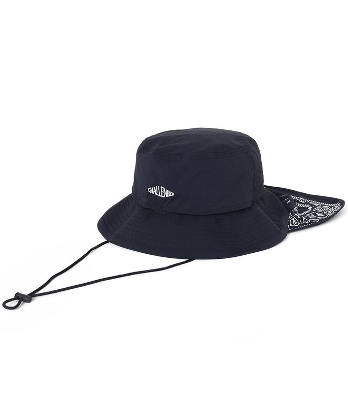 BANDANA BEACH HAT【BLACK】