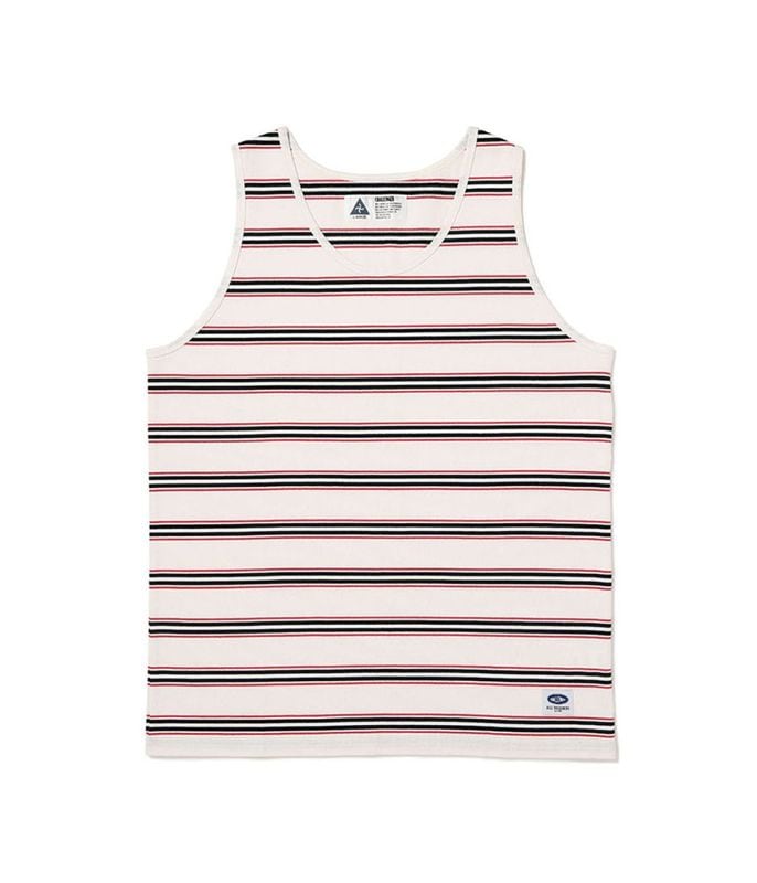 AUTHENTIC BORDER TANK【WHITE】