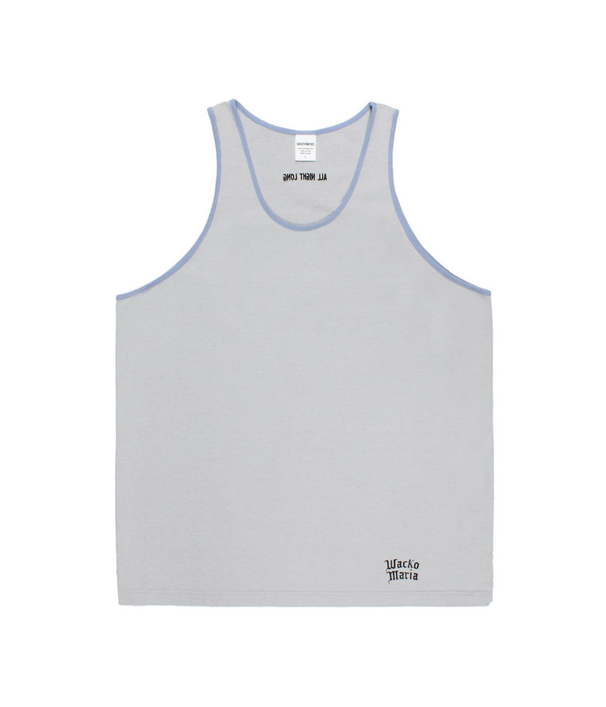 WASHED HEAVY WEIGHT RINGER TANK TOP【GRAY】