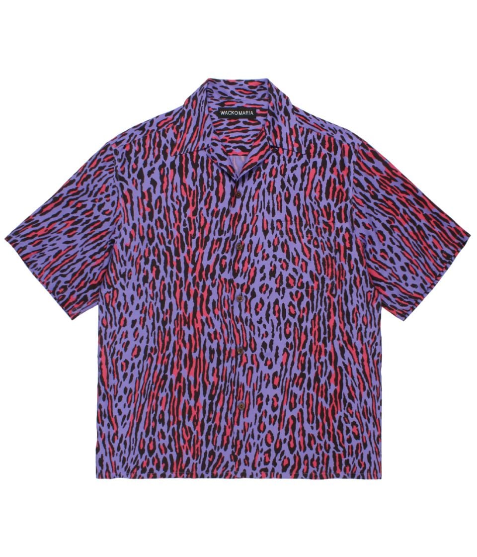 LEOPARD HAWAIIAN SHIRT (TYPE-4)【PURPLE】｜WACKO MARIA｜MELTING