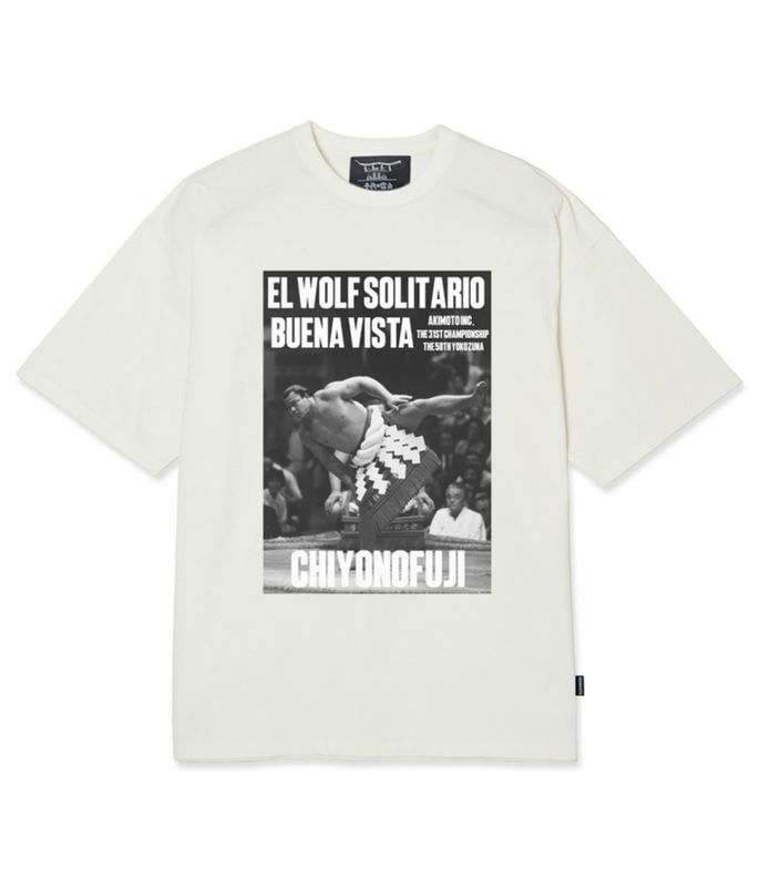 千代の富士×BUENA VISTA / El wolf solitario tee dos【WHITE】