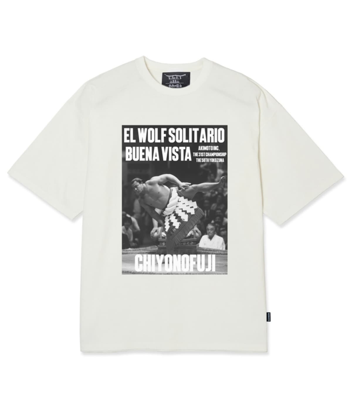 千代の富士×BUENA VISTA / El wolf solitario tee dos【WHITE】
