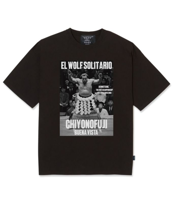 千代の富士×BUENA VISTA / El wolf solitario tee uno【BLACK】