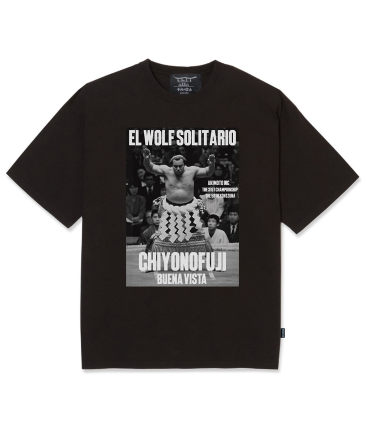千代の富士×BUENA VISTA / El wolf solitario tee uno【BLACK】