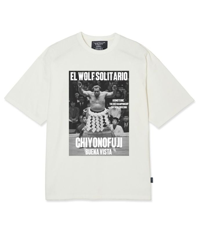 千代の富士×BUENA VISTA / El wolf solitario tee uno【WHITE】
