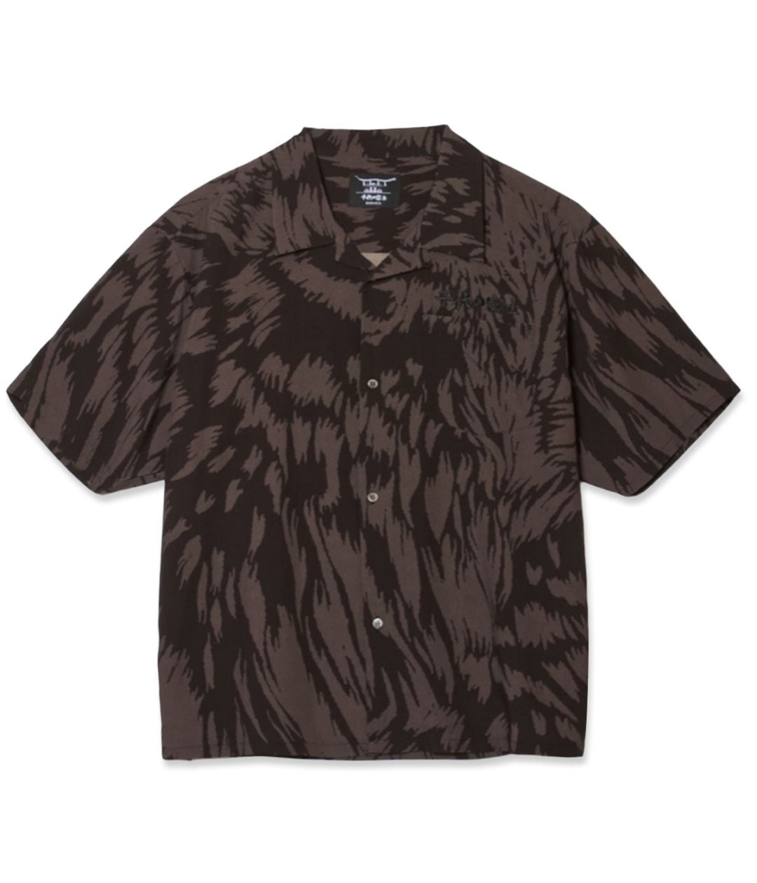 千代の富士×BUENA VISTA / wolf pattern s/s shirt【GRAY】