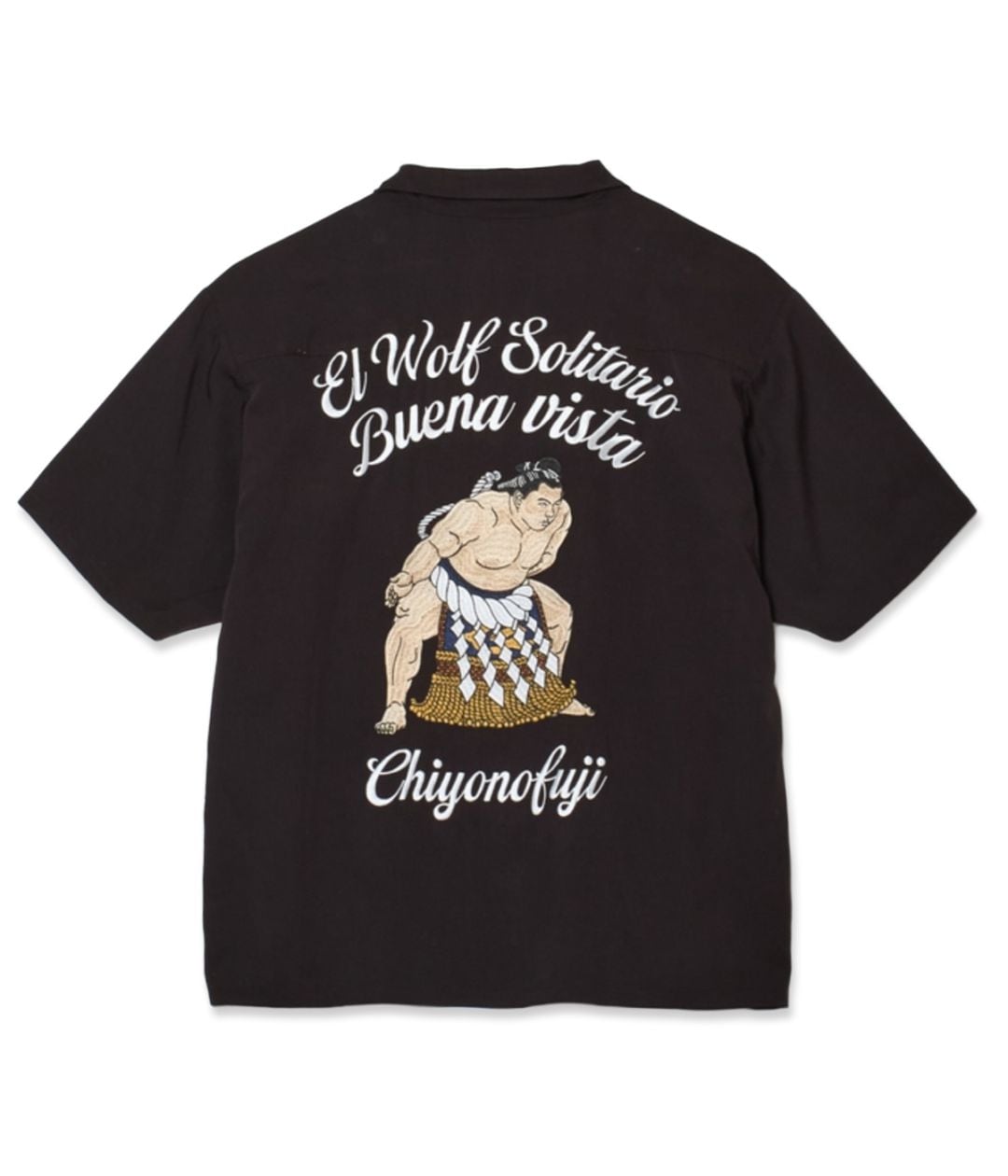 千代の富士×BUENA VISTA / El wolf solitario s/s shirt【BLACK