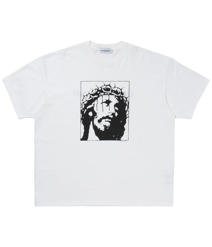 Print S/S Tee - JESUS【WHITE】