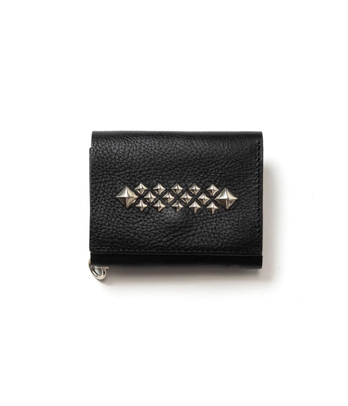 STUDS LEATHER MULTI WALLET【BLACK】