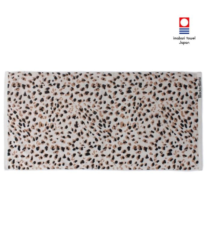 LEOPARD JACQUARD BEACH TOWEL【GRAY】