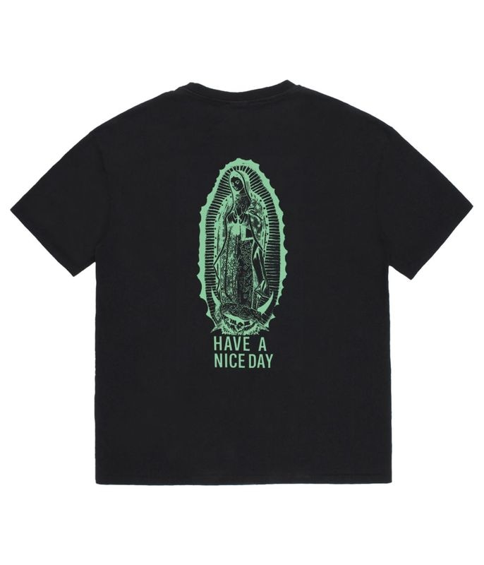 WASHED HEAVY WEIGHT T-SHIRT (TYPE-2)【BLACK-GREEN】
