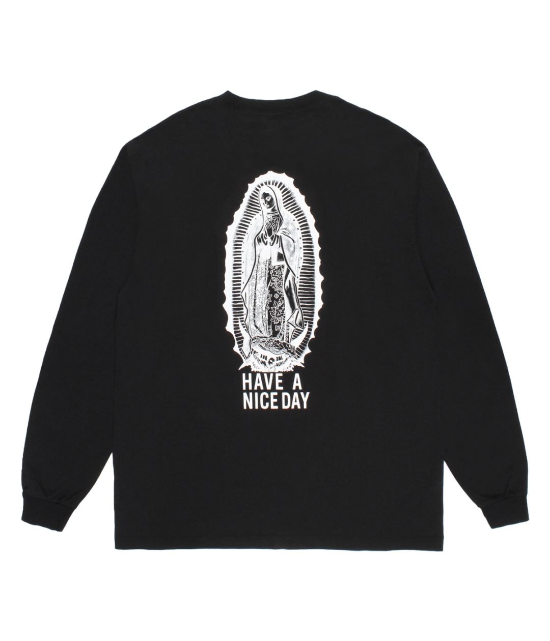 トップス WACKO MARIA WASHED HEAVY WEIGHT L/S WASHED HEAVY WEIGHT LONG SLEEVE T-SHIRT (TYPE-1)【BLACK-WHITE