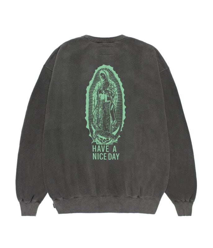 WASHED HEAVY WEIGHT SWEAT SHIRT (TYPE-3)【GRAY-GREEN】