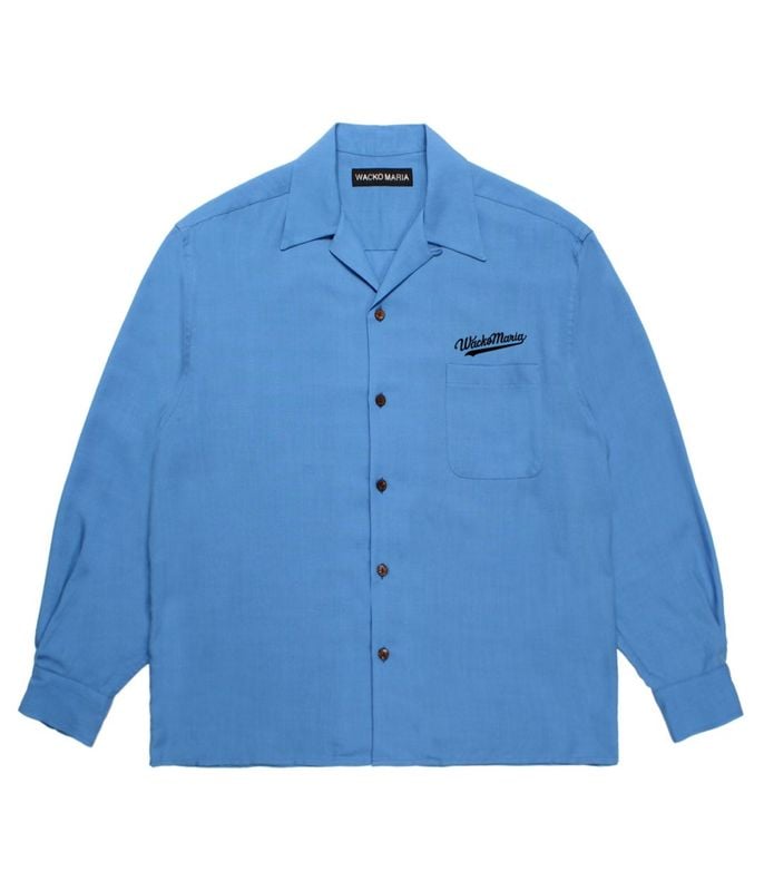 50'S OPEN COLLAR SHIRT (TYPE-2)【BLUE】
