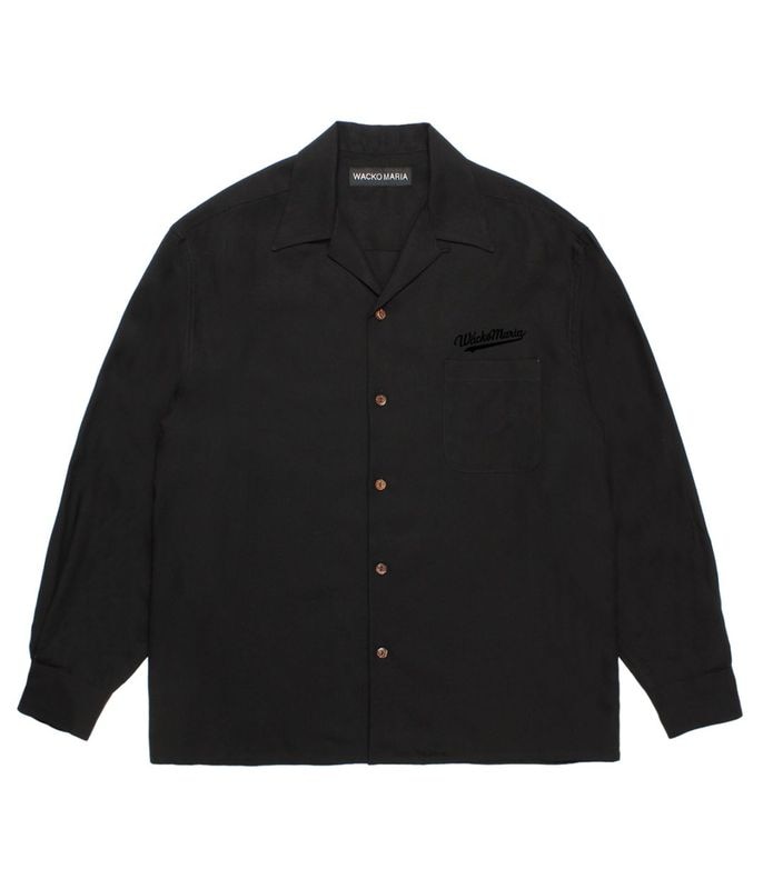 50'S OPEN COLLAR SHIRT (TYPE-2)【BLACK】