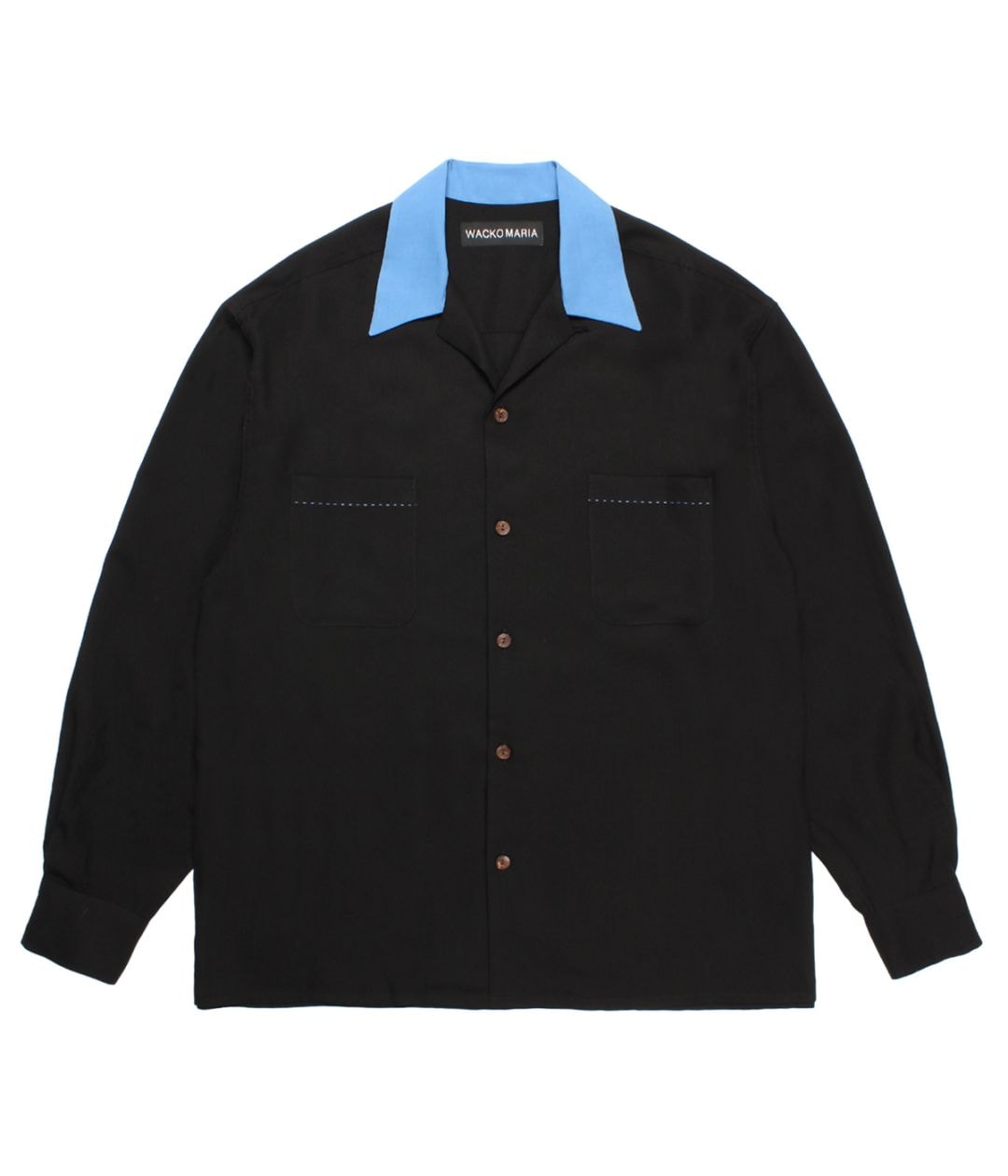 SWITCHING 50'S OPEN COLLAR SHIRT【BLUE】｜WACKO MARIA｜MELTING POT