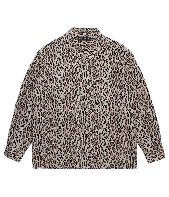 LEOPARD HAWAIIAN SHIRT【GRAY】