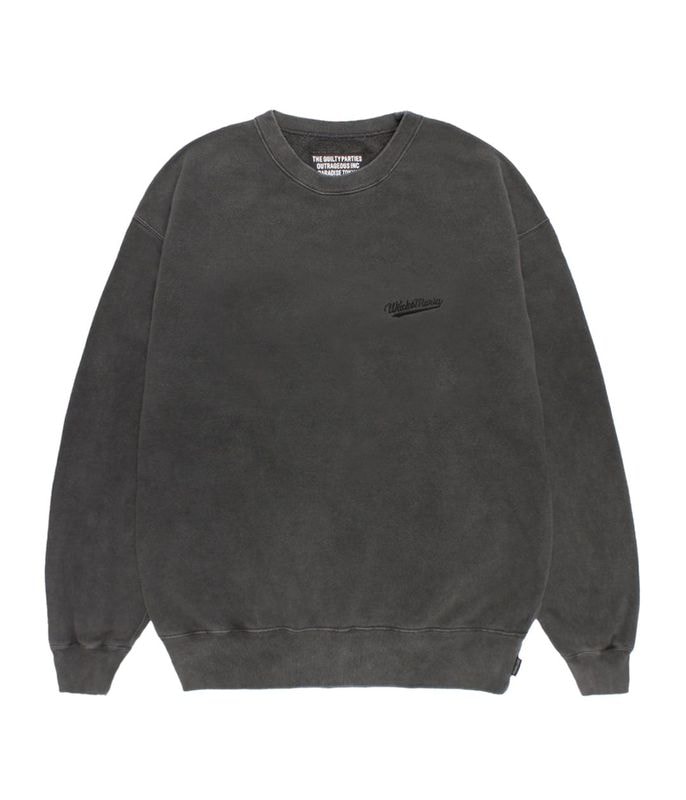 WASHED HEAVY WEIGHT SWEAT SHIRT (TYPE-1)【GRAY】