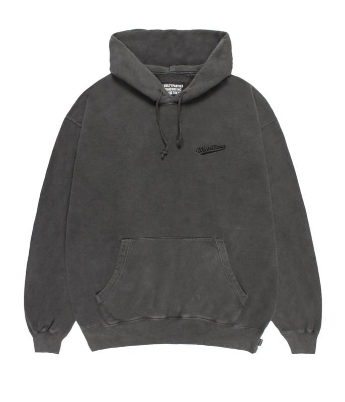 WASHED HEAVY WEIGHT HOODED SWEAT SHIRT【GRAY】