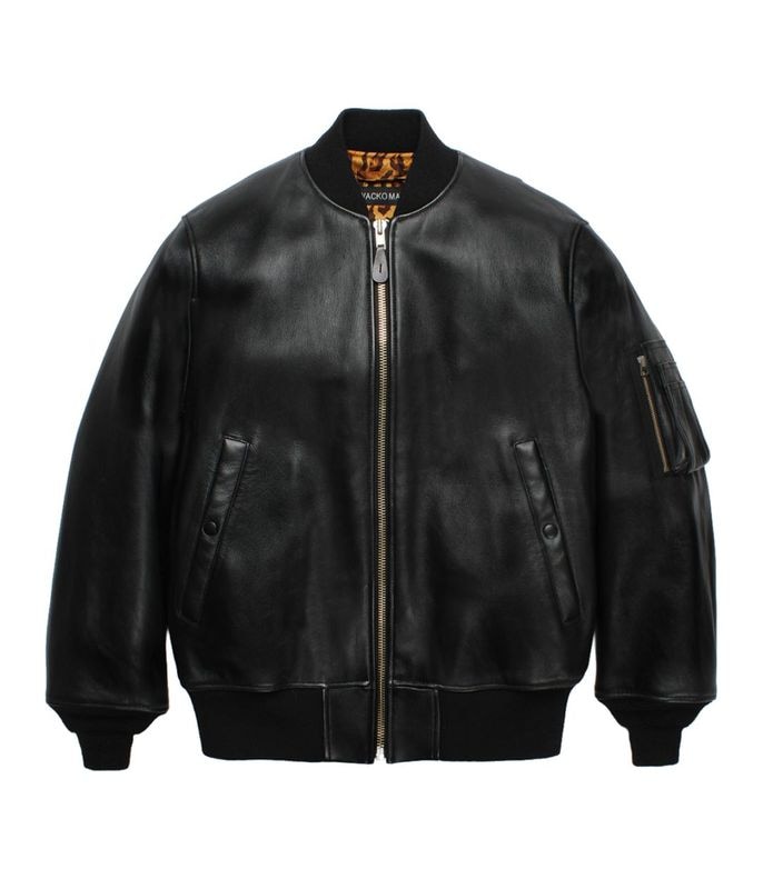 LEATHER MA-1 FLIGHT JACKET (TYPE-2)【BLACK】