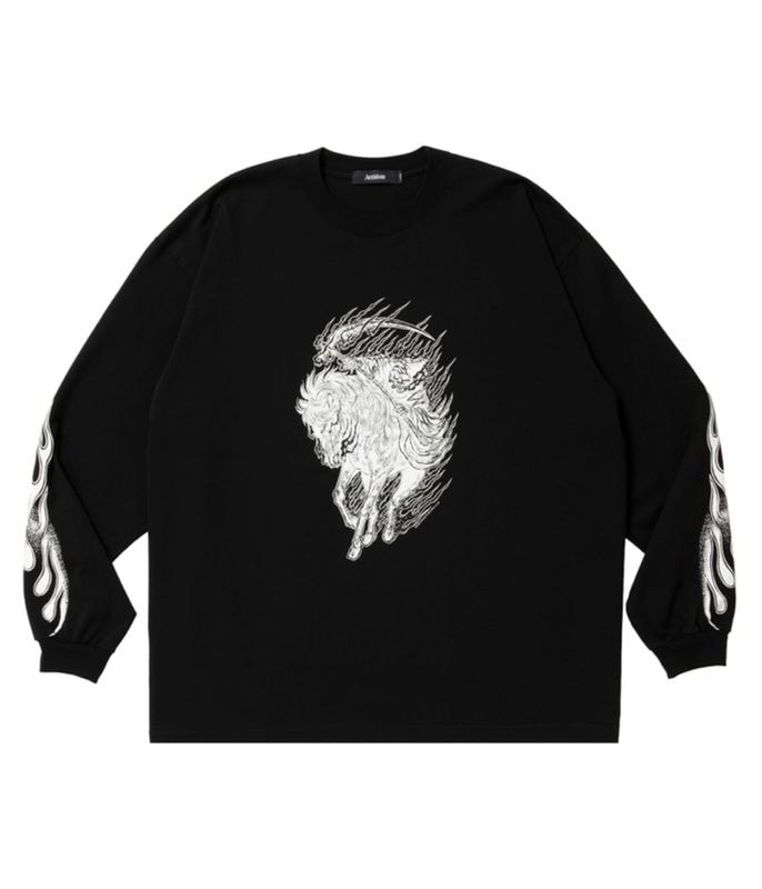 Pima Cotton L/S Tee (Reaper)【PURE BLACK】