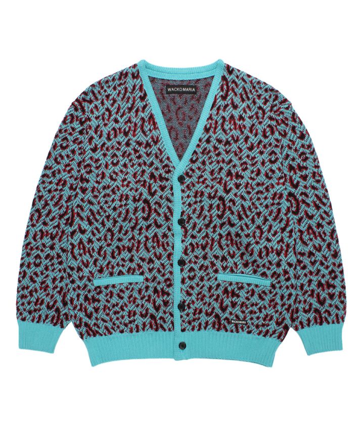 K*®様 【入手困難】WACKO MARIA レオパード柄 カーディガン XL LEOPARD JACQUARD KNIT CARDIGAN【BLUE】｜WACKO MARIA｜MELTING POT