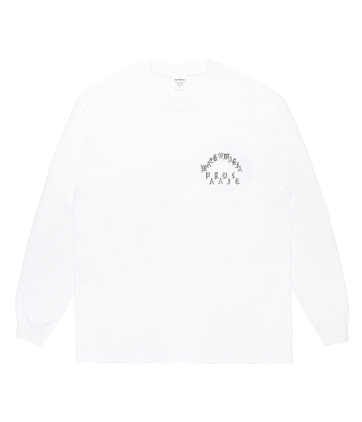 WASHED HEAVY WEIGHT LONG SLEEVE T-SHIRT (TYPE-1)【WHITE】｜WACKO