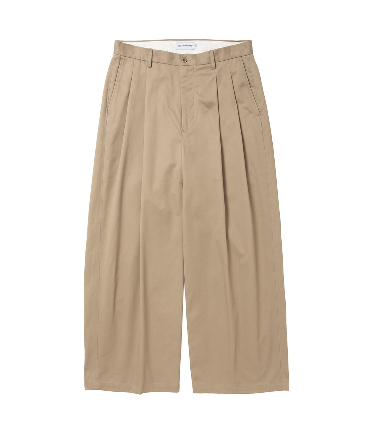 Cotton Twil 2 Tuck Trousers【BEIGE】