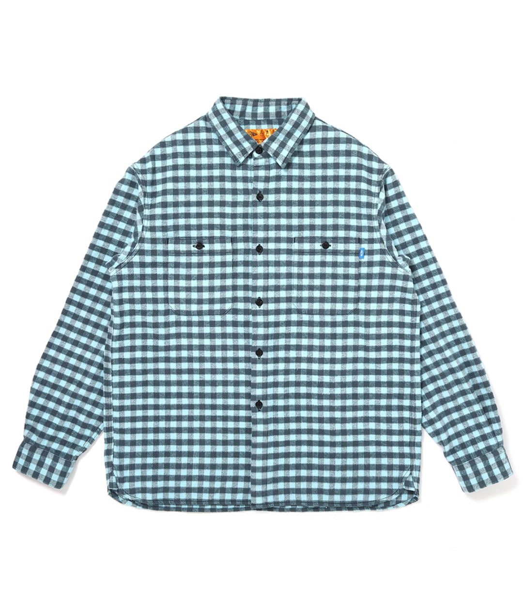 GINGHAM FLANNEL SHIRT【TURQUOISE】