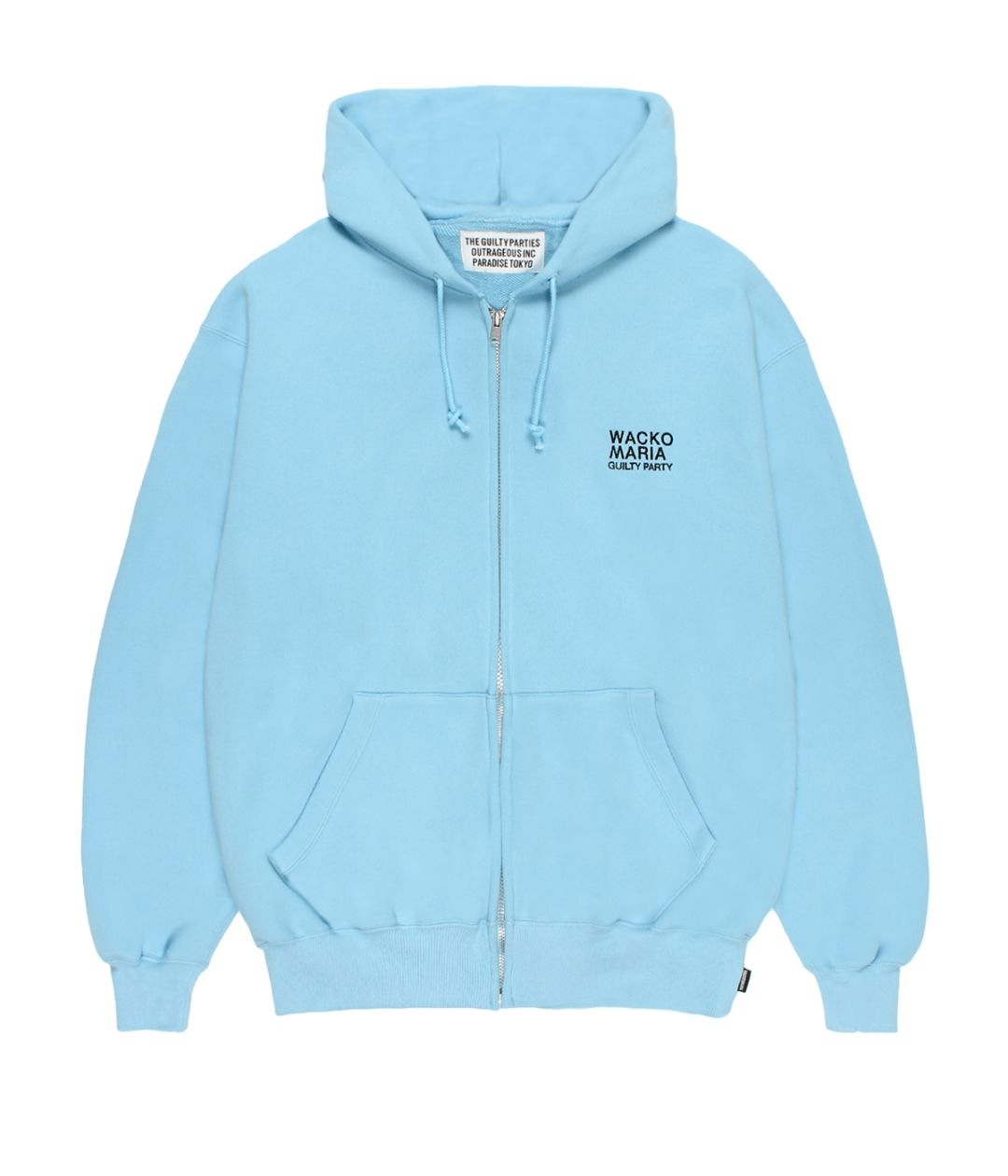 MIDDLE WEIGHT ZIP UP HOODED SWEAT SHIRT【L-BLUE】｜WACKO MARIA