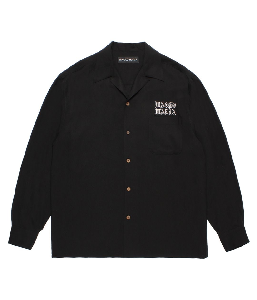 50'S OPEN COLLAR SHIRT (TYPE-3)【BLACK】｜WACKO MARIA｜MELTING POT