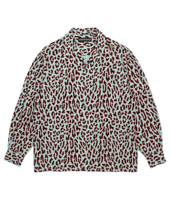 LEOPARD HAWAIIAN SHIRT【MINT】