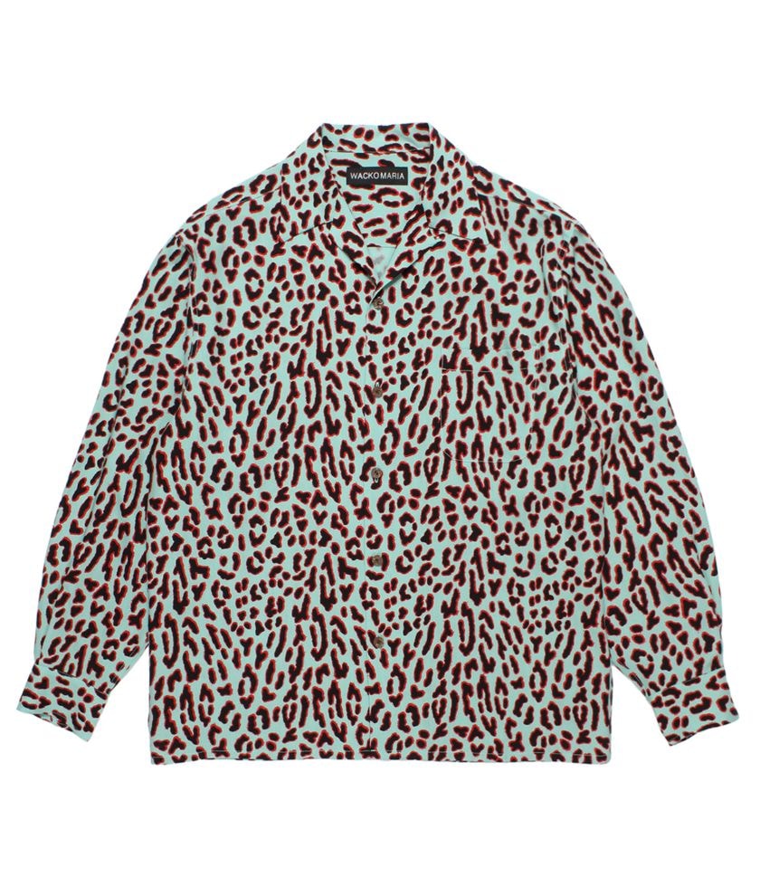 LEOPARD HAWAIIAN SHIRT【MINT】｜WACKO MARIA｜MELTING POT（正規取扱