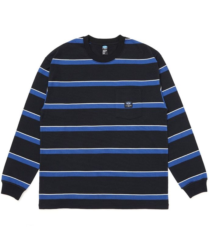 L/S AUTHENTIC BORDER TEE【BLACK】