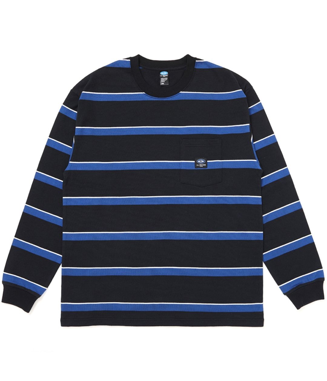 トップス CHALLENGER L/S STRIPE BORDER TEE L L/S AUTHENTIC BORDER TEE【BLACK】｜CHALLENGER｜MELTING POT（正規