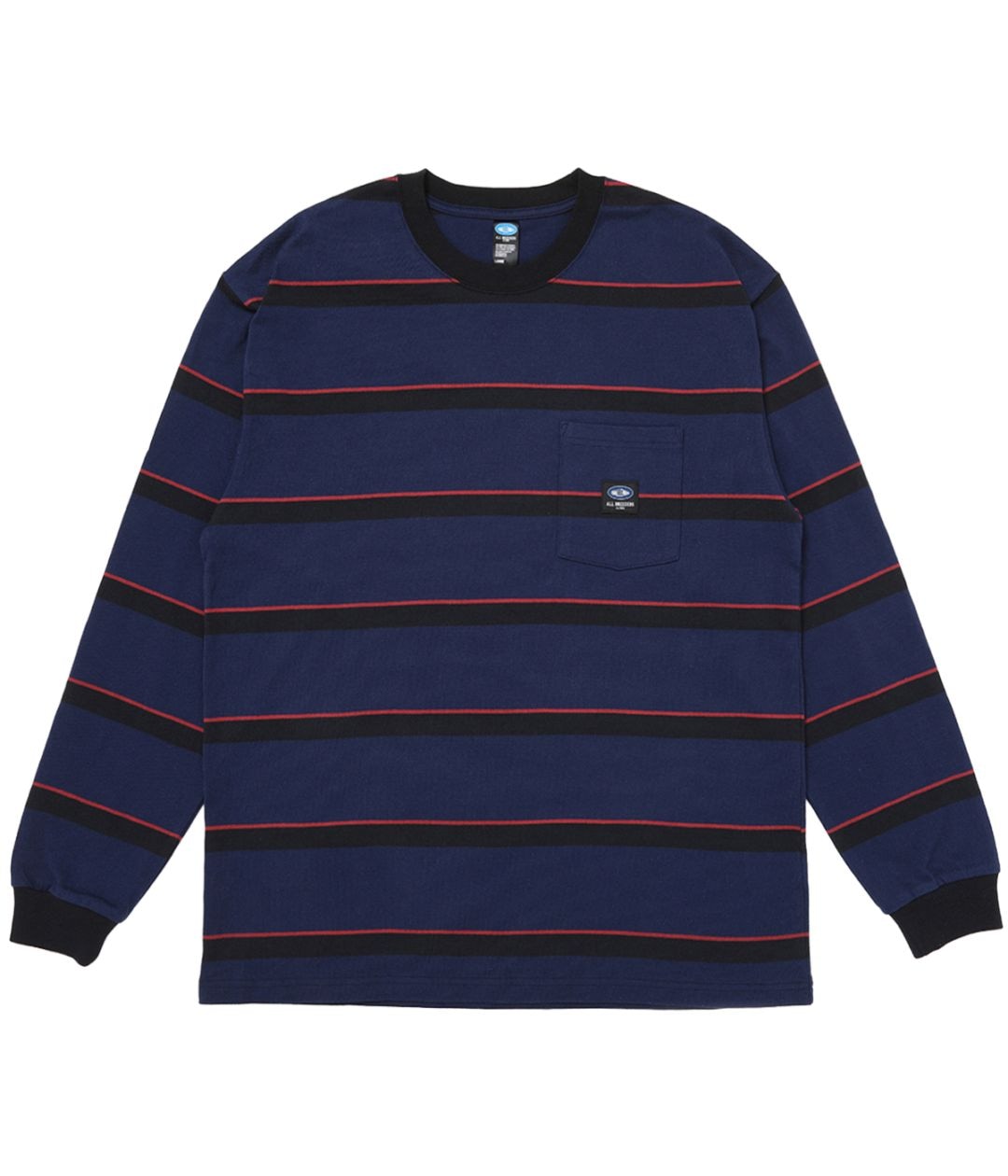 L/S AUTHENTIC BORDER TEE【NAVY】