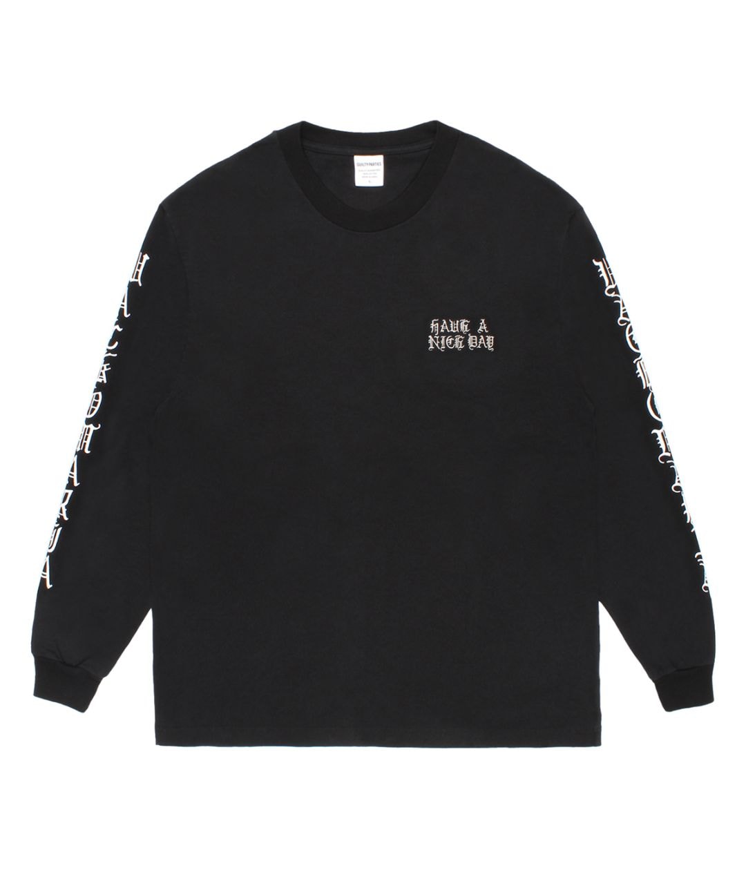 WASHED HEAVY WEIGHT LONG SLEEVE T-SHIRT (TYPE-3)【BLACK】｜WACKO