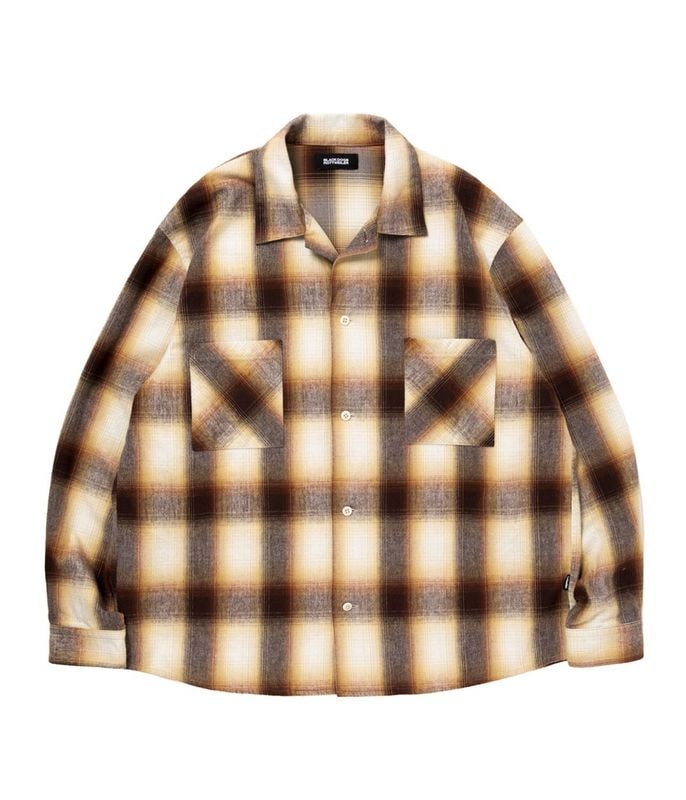 R9 OMBRE CHECK SHIRT【BROWN】