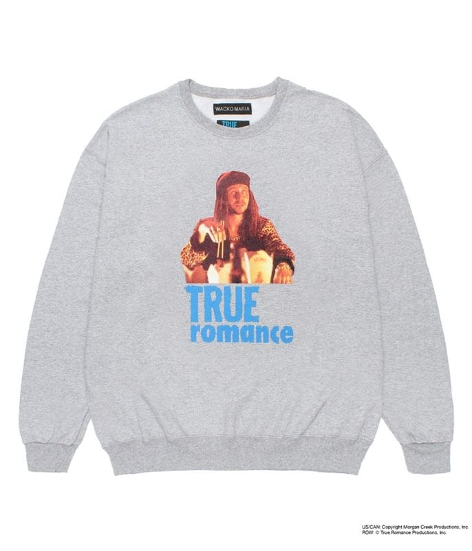 TRUE ROMANCE / CREW NECK SWEAT SHIRT (TYPE-1)【GRAY】