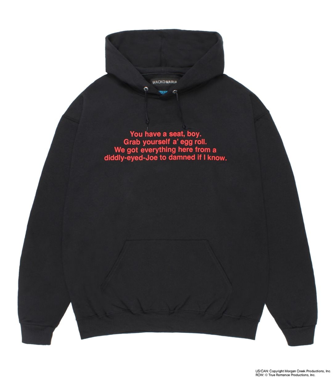 TRUE ROMANCE / HOODED SWEAT SHIRT (TYPE-1)【BLACK】